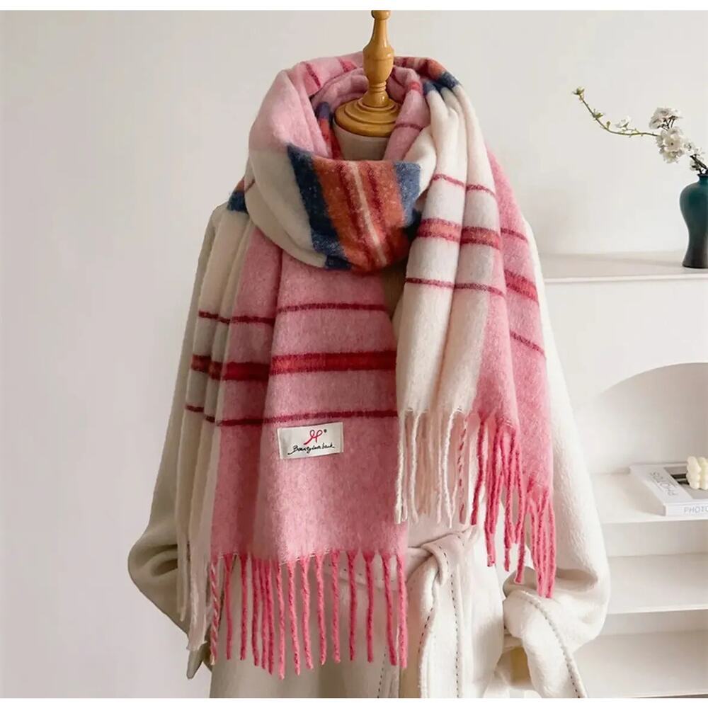 Soft‎ Gradient Knit Tassel Scarf Wrap Shawl